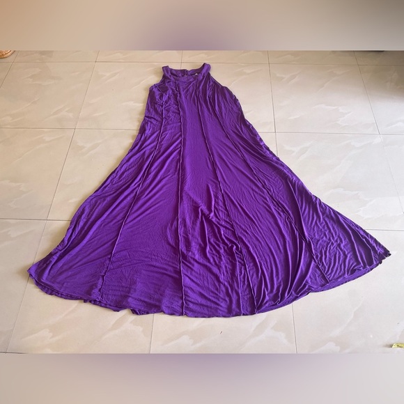 Ashley Stewart Purple  Maxi Dress Sleeveless A Keyhole Datail The Back 18/20 W - Picture 12 of 16